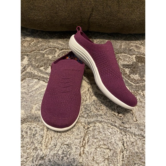 Waco Shoe Company Shoes - Revitalign Orthotic Mule Knit Shoes Sz 9D Memory Foam Purple Arch Support EUC